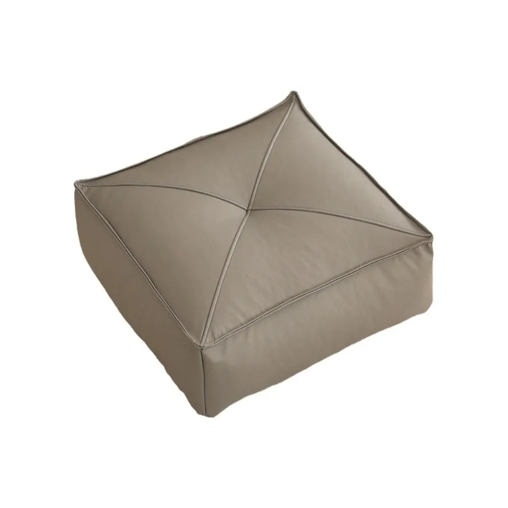 ATELIER-TIBET – Coussin de Sol Japonais Carré en Cuir PU & Particules EPS – 40 × 40 × 15 cm