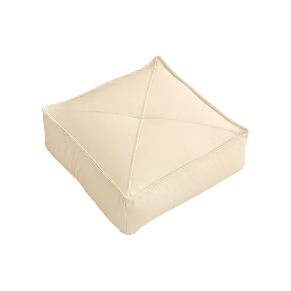 ATELIER-TIBET – Coussin de Sol Japonais Carré en Cuir PU & Particules EPS – 40 × 40 × 15 cm