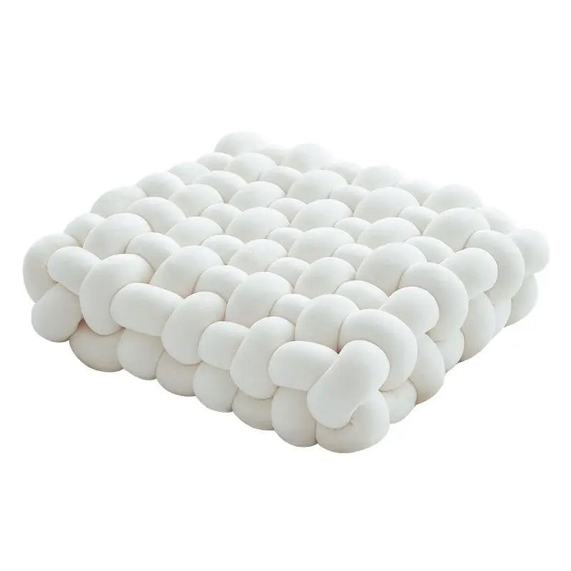 ATELIER-TIBET — Coussin de Sol Tressé en Coton 40 × 40 cm | Confort Douillet & Style Moderne