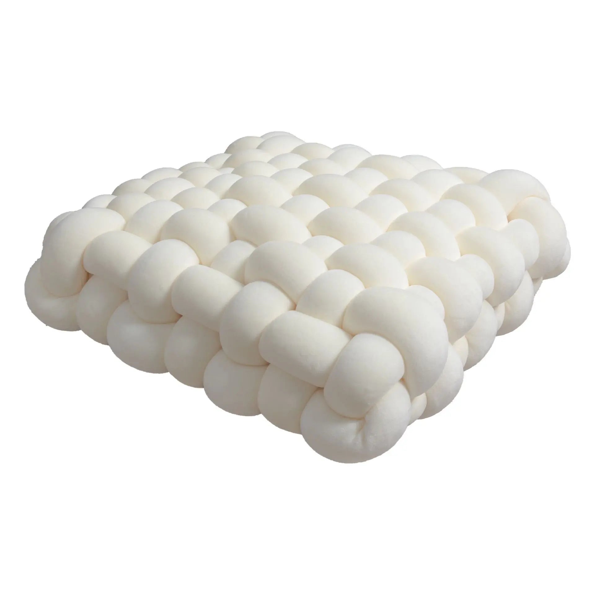 ATELIER-TIBET — Coussin de Sol Tressé en Coton 40 × 40 cm | Confort Douillet & Style Moderne