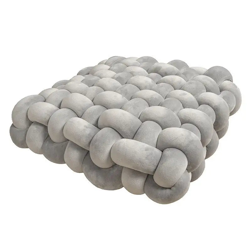 ATELIER-TIBET — Coussin de Sol Tressé en Coton 40 × 40 cm | Confort Douillet & Style Moderne