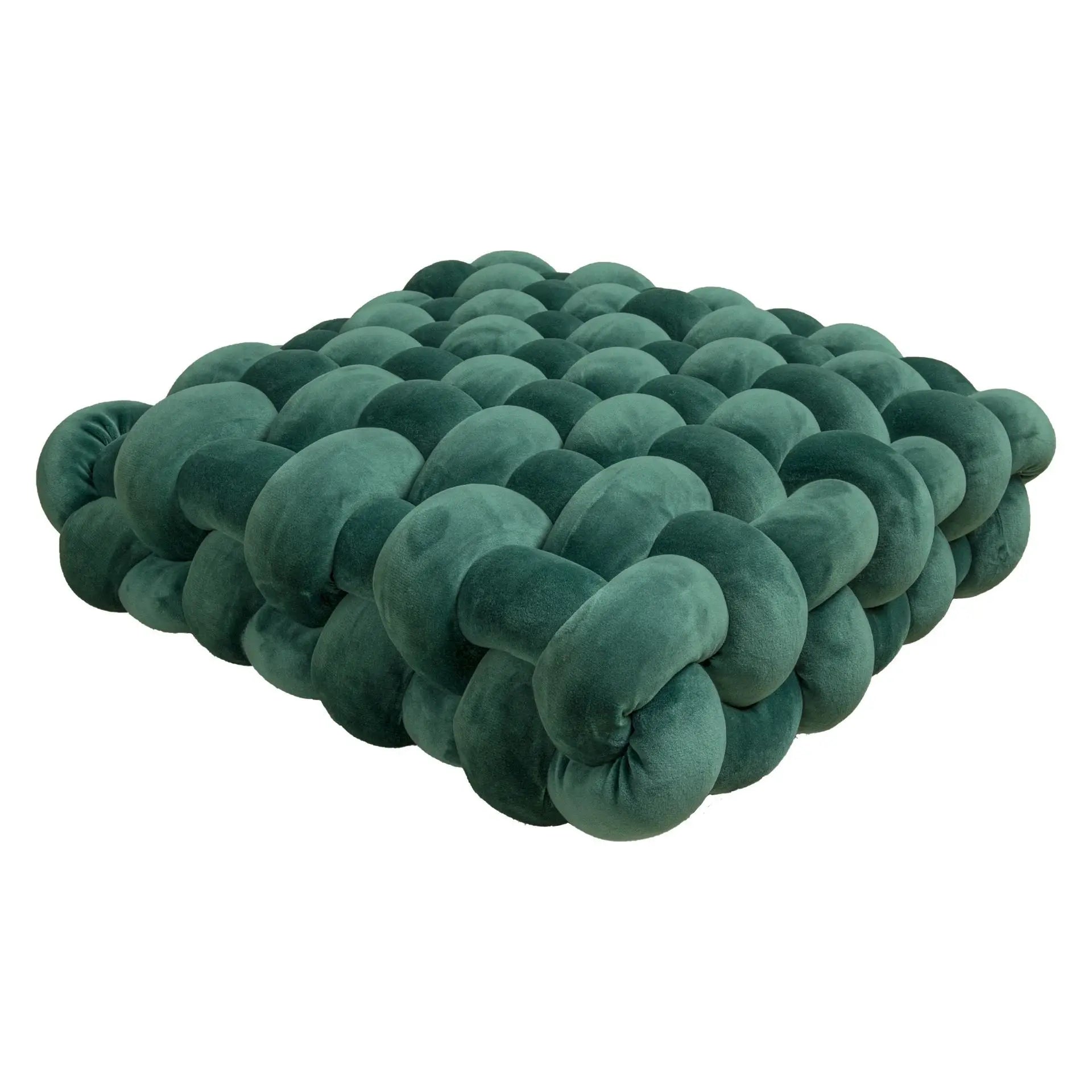 ATELIER-TIBET — Coussin de Sol Tressé en Coton 40 × 40 cm | Confort Douillet & Style Moderne
