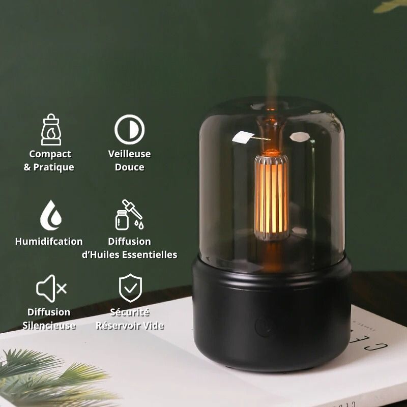ATELIER-TIBET Diffuseur d’Huiles Essentielles Vintage – Brumisateur Ultrasonique Ambiance & Aromathérapie
