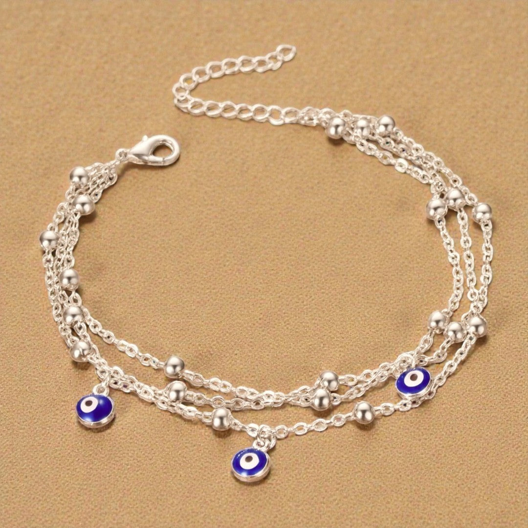 ATELIER-TIBET – Bracelet de Cheville Oeil Bleu