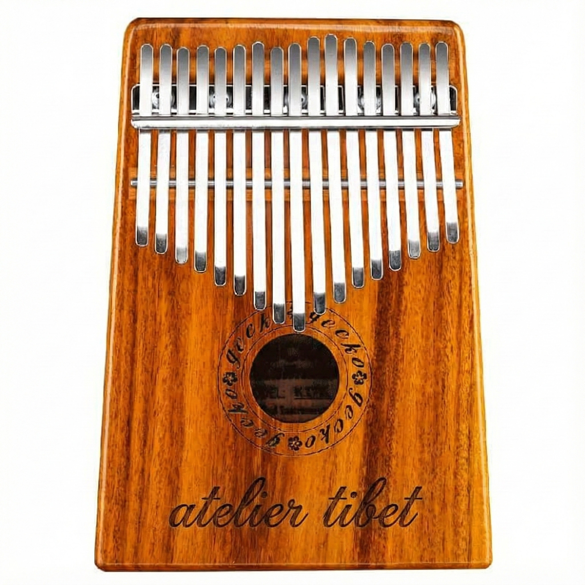 Kalimba 17 touches “Gecko” – Piano à pouces en bois, portable & relaxant