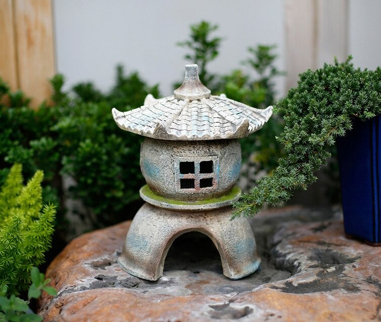 ATELIER-TIBET Statue Japonaise Extérieure Jardin Zen en Duo