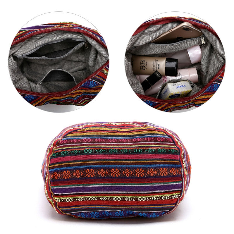 ATELIER-TIBET – Sac à bandoulière femme style ethnique – Polyester – 35 cm