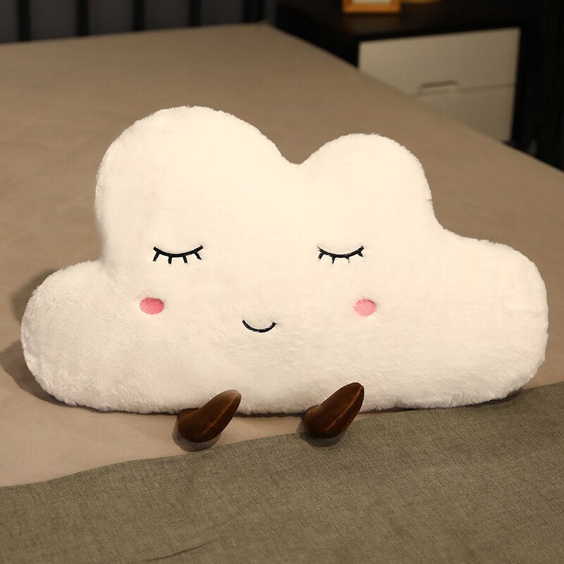 ATELIER-TIBET – Coussin Nuage Kawaii Japonais en Tissu Doux – 55 × 32 cm