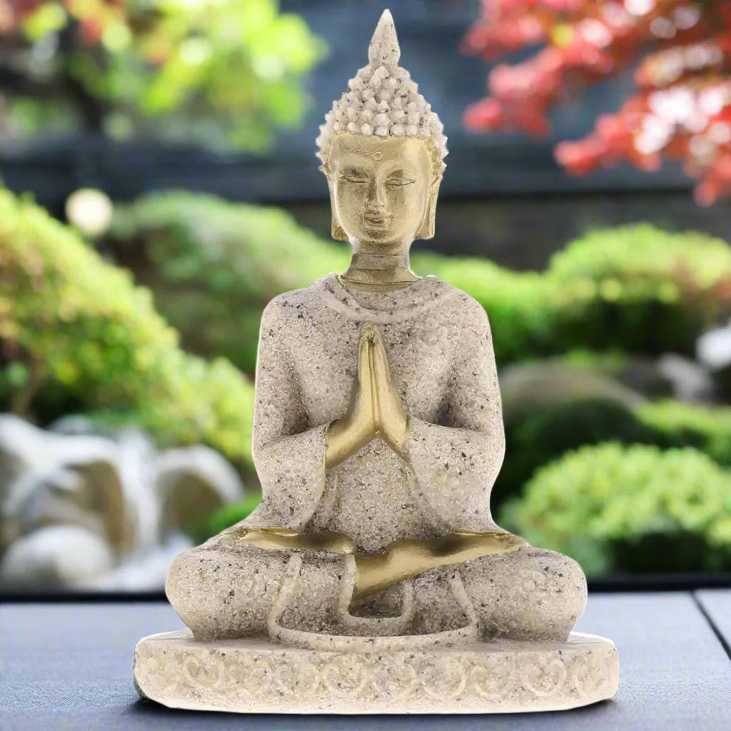 ATELIER-TIBET Statue Japonaise en Grès | Sculpture Zen Décorative Artisanale Intérieur