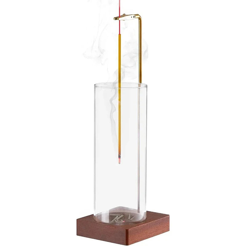 ATELIER-TIBET Porte-Encens en Bois “Tube Zen” – Support Élégant pour Bâtonnets d’Encens