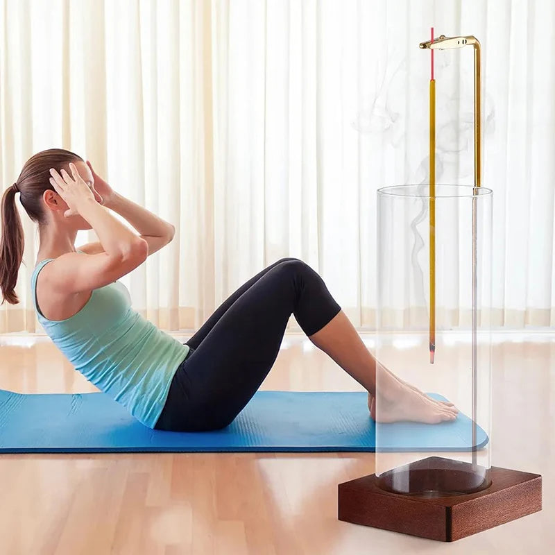 ATELIER-TIBET Porte-Encens en Bois “Tube Zen” – Support Élégant pour Bâtonnets d’Encens