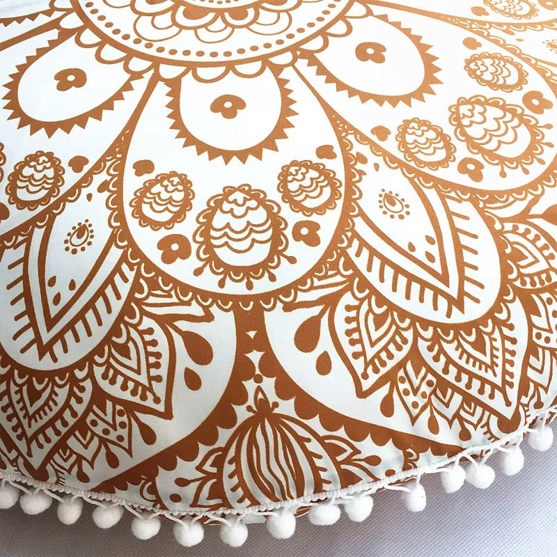 ATELIER-TIBET Coussin de Méditation Bohème – Mandalas Colorés & Assise Confortable