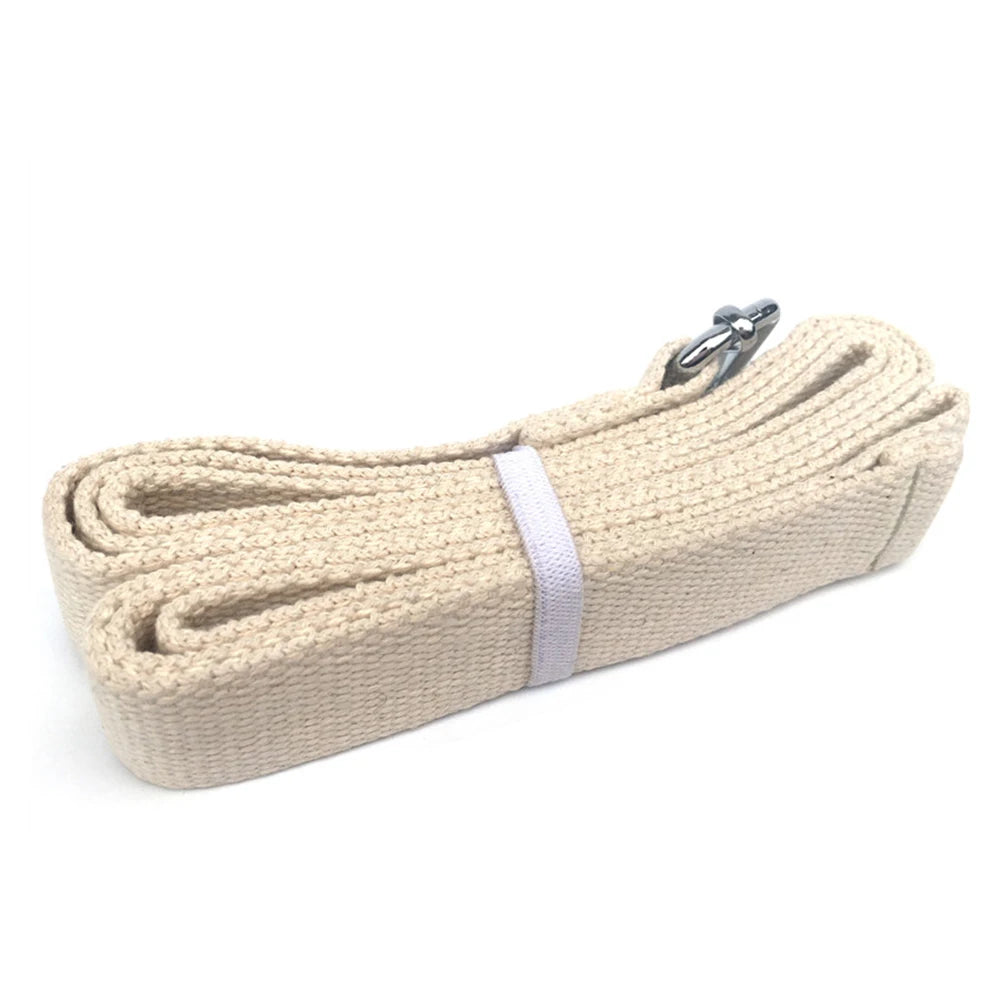 ATELIER-TIBET – Sangle de Yoga Extensible Beige en Tissu Doux et Résistant