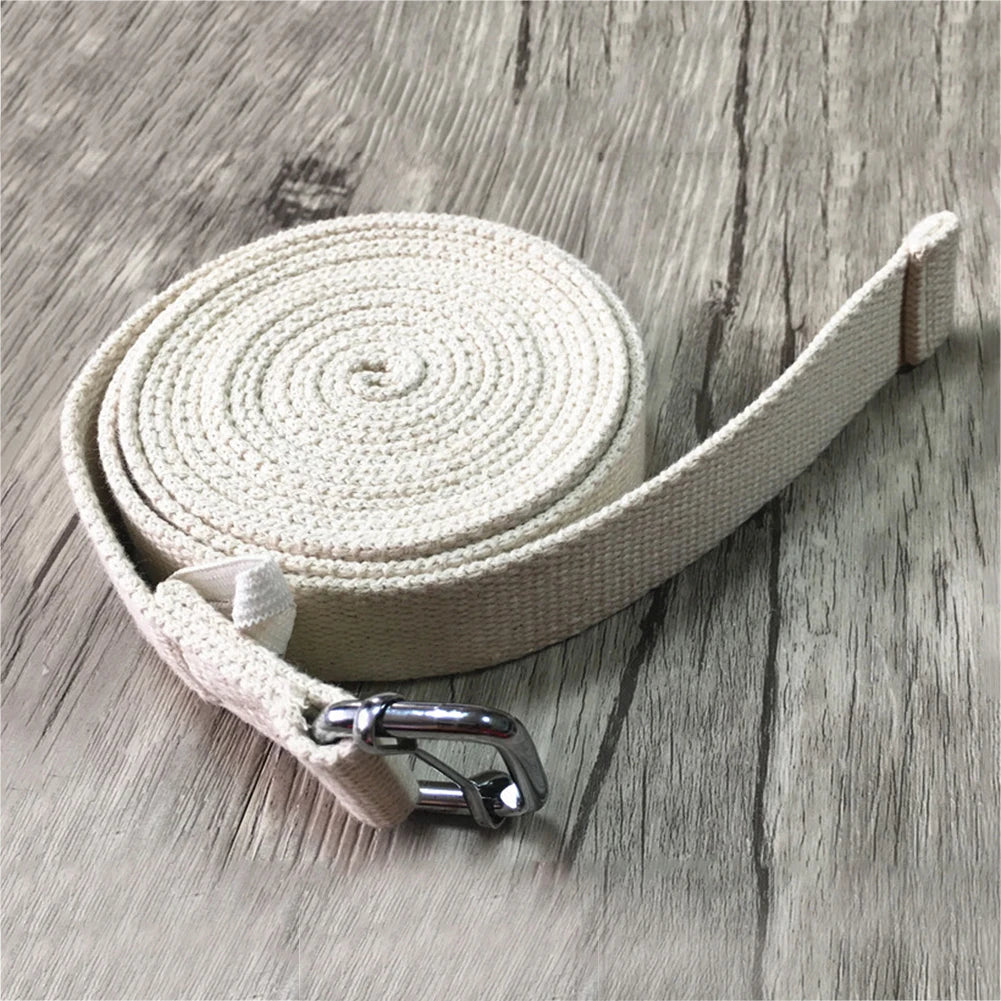 ATELIER-TIBET – Sangle de Yoga Extensible Beige en Tissu Doux et Résistant