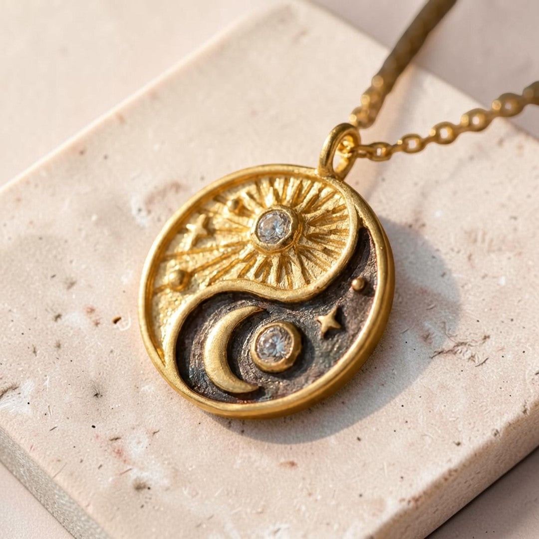 ATELIER-TIBET – Pendentif Harmonie Profonde Yin Yang Lumineux