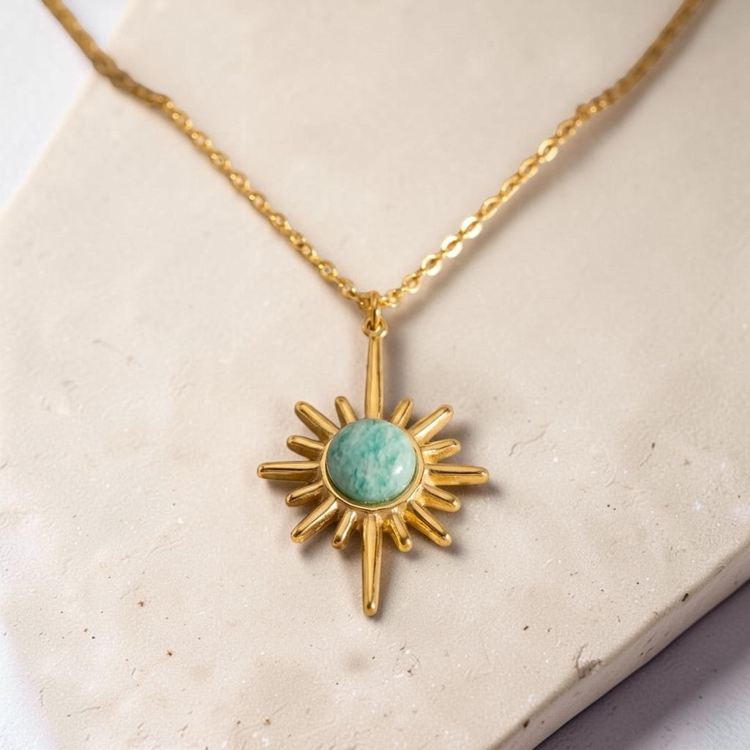 ATELIER-TIBET – Pendentif Sérénité Intérieure Étoile en Amazonite