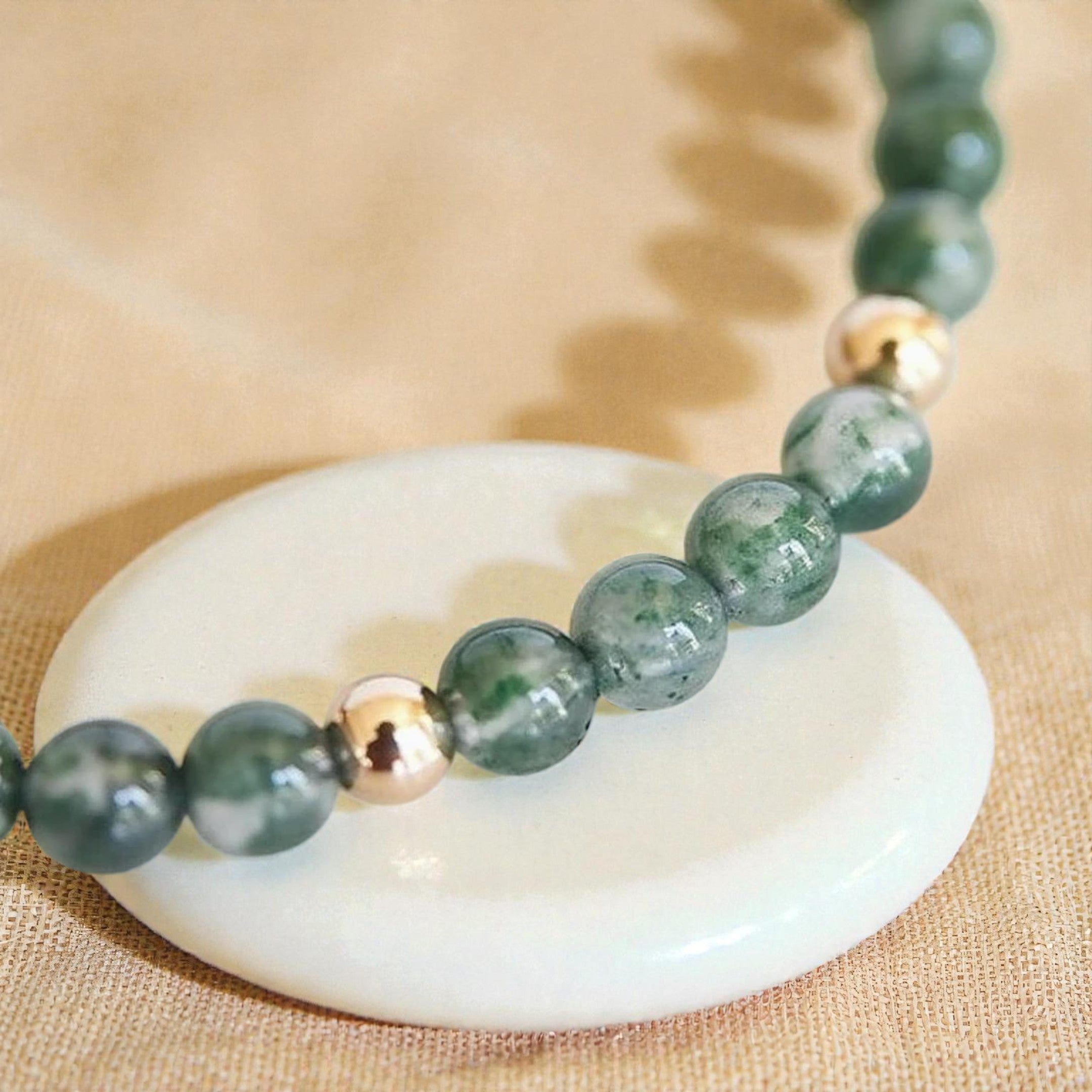 ATELIER-TIBET – Bracelet Ajustable Sérénité en Agate Mousse