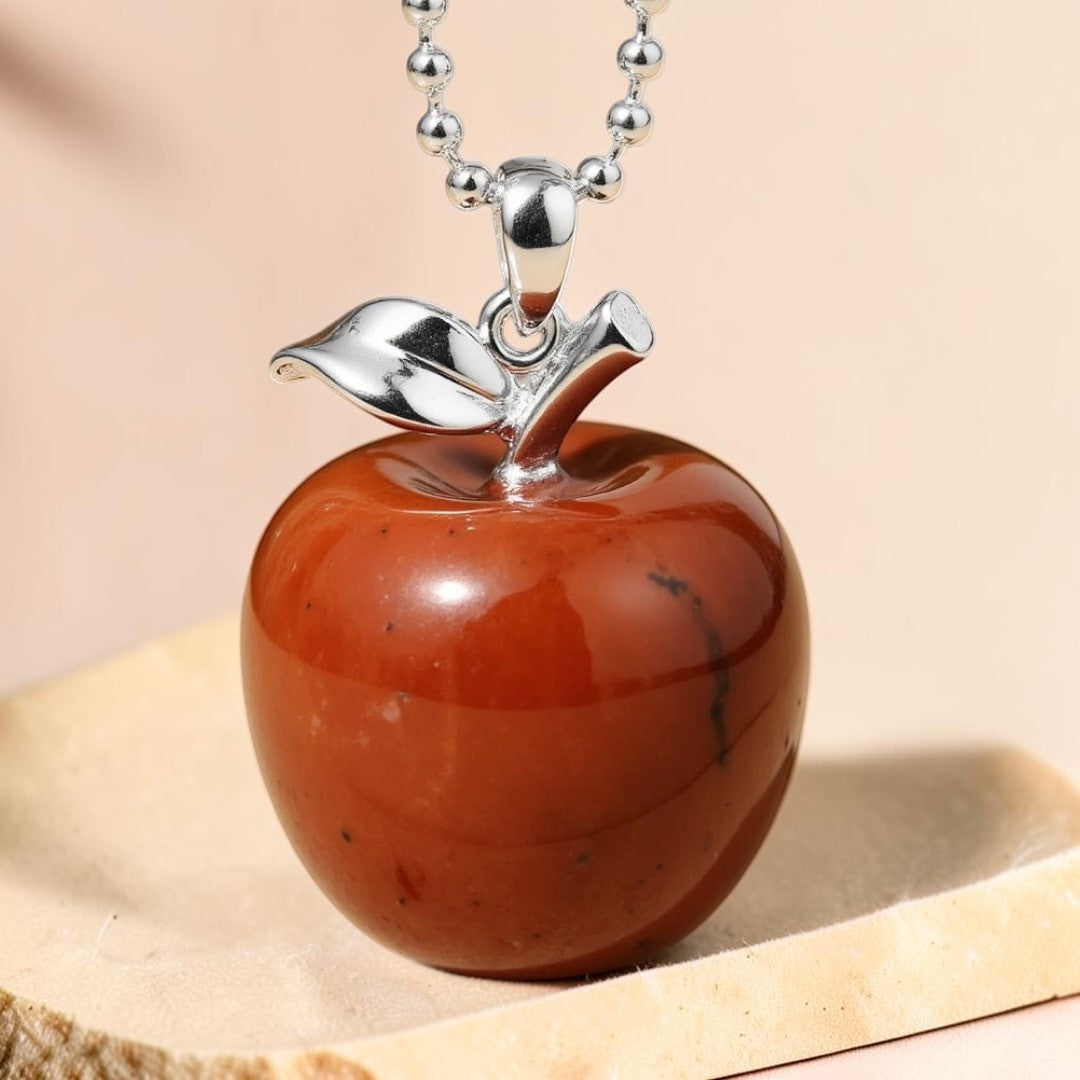 ATELIER-TIBET – Pendentif Pomme en Pierre Naturelle