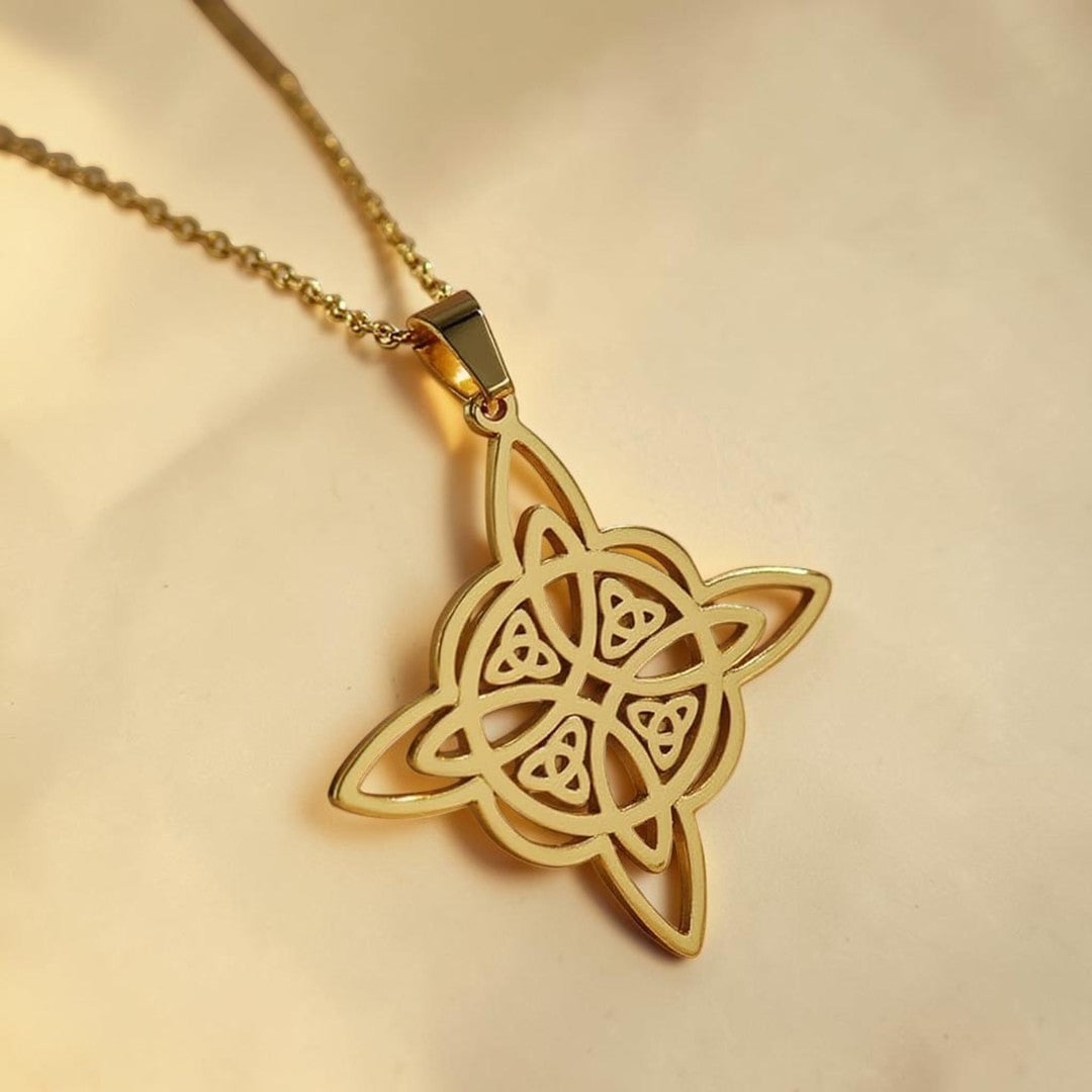 ATELIER-TIBET – Pendentif Protection Éternelle en Nœud de Sorcière