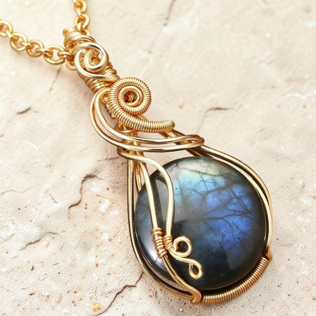 ATELIER-TIBET – Pendentif Œil de l’Univers en Labradorite