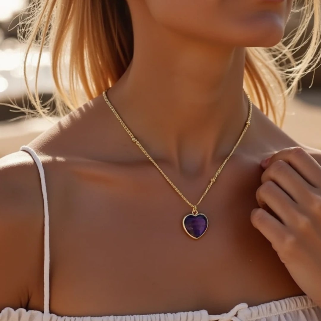 ATELIER-TIBET – Pendentif Coeur en Pierre Naturelle