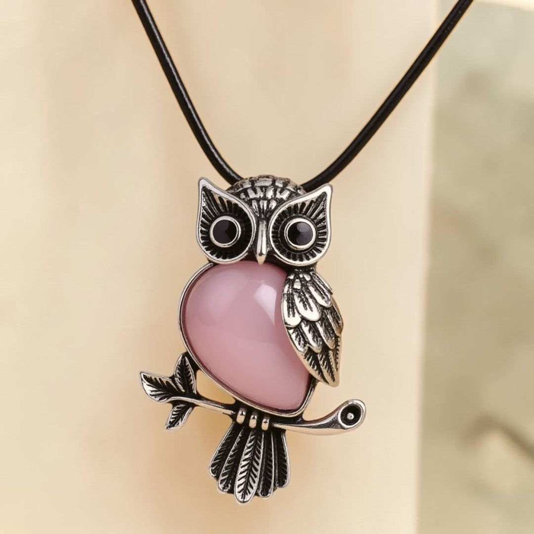 ATELIER-TIBET – Collier Esprit du Hibou – Guide Intuitif en Pierres de Pouvoir