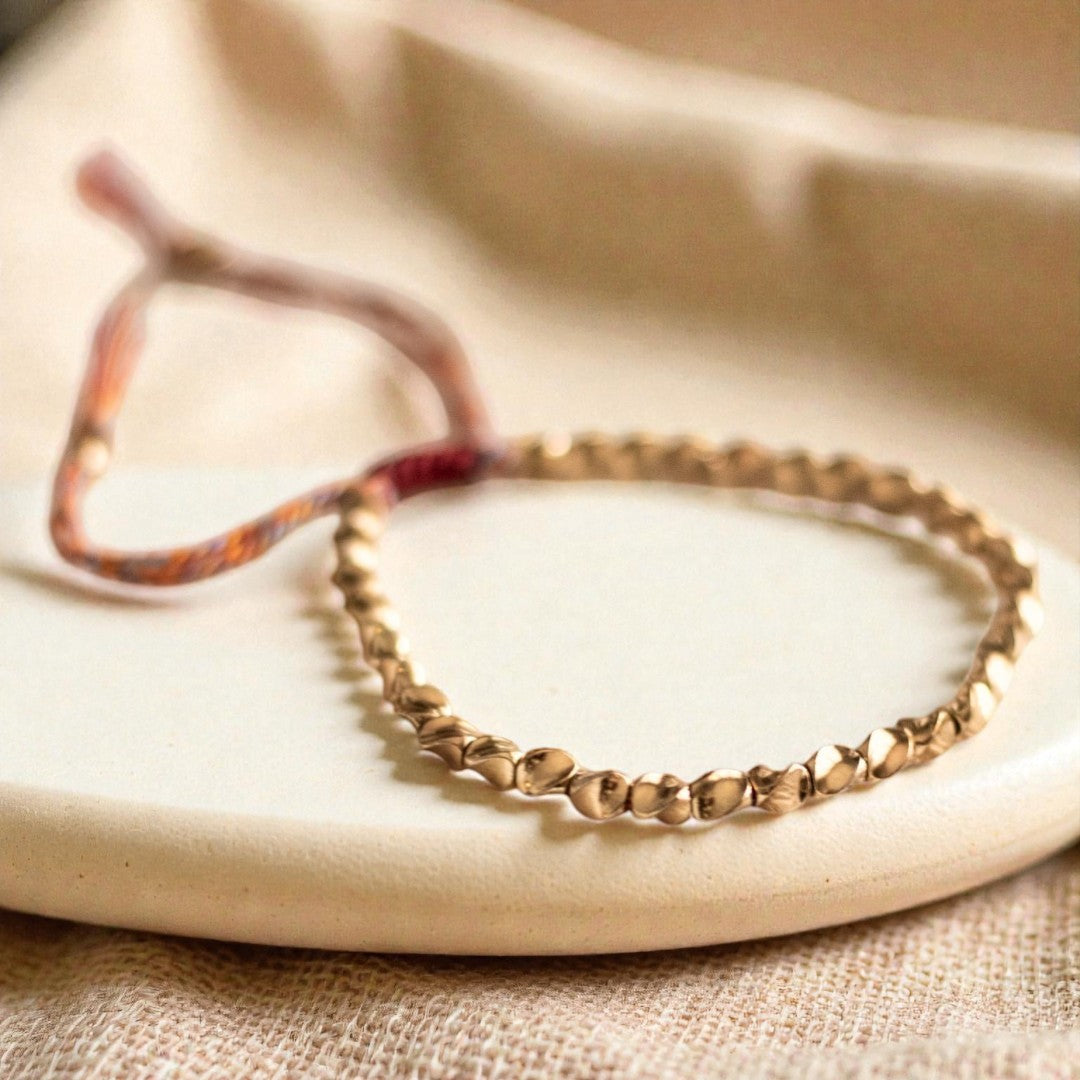 ATELIER-TIBET – Bracelet Tibétain en Perles de Cuivre