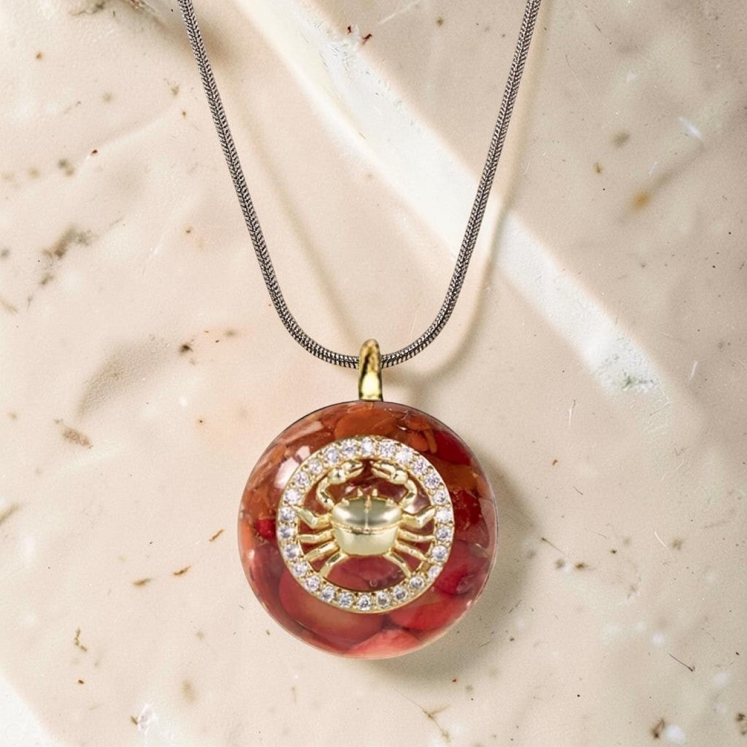 ATELIER-TIBET – Pendentif Orgonite Signe Astrologique en Pierre Naturelle