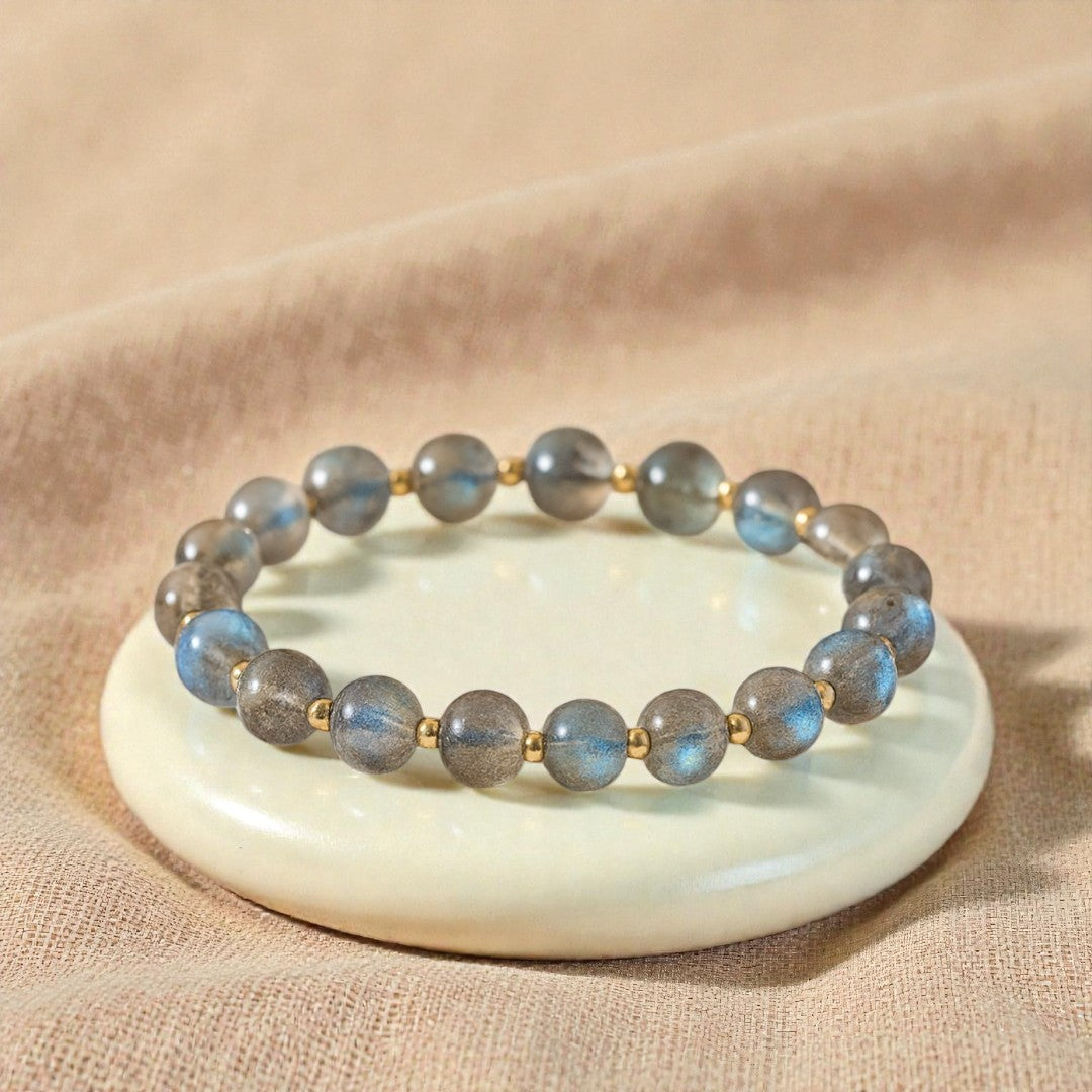 ATELIER-TIBET – Bracelet Duo Clarté & Protection en Labradorite