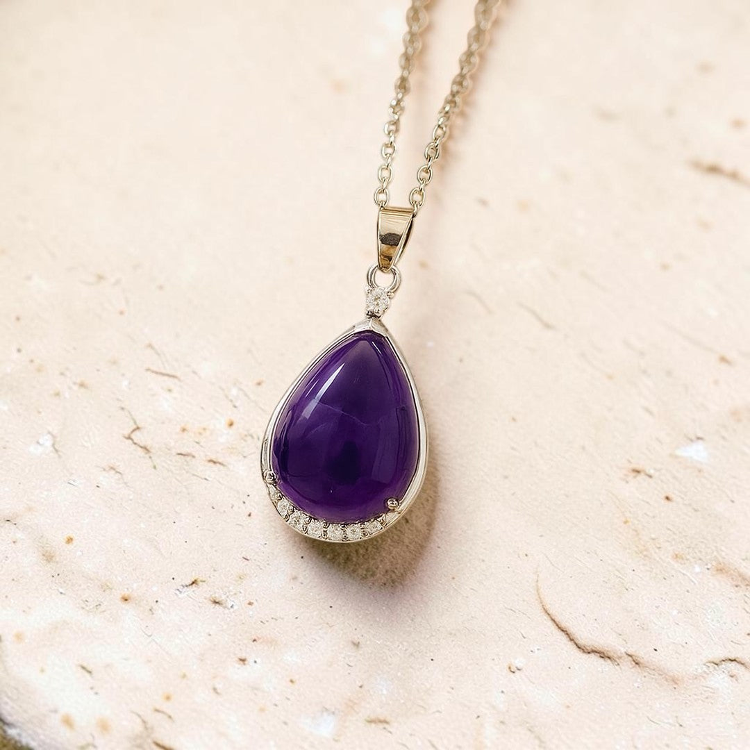 ATELIER-TIBET – Pendentif Goutte en Améthyste