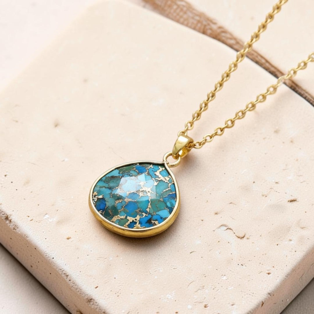ATELIER-TIBET – Pendentif Eau Céleste en Turquoise