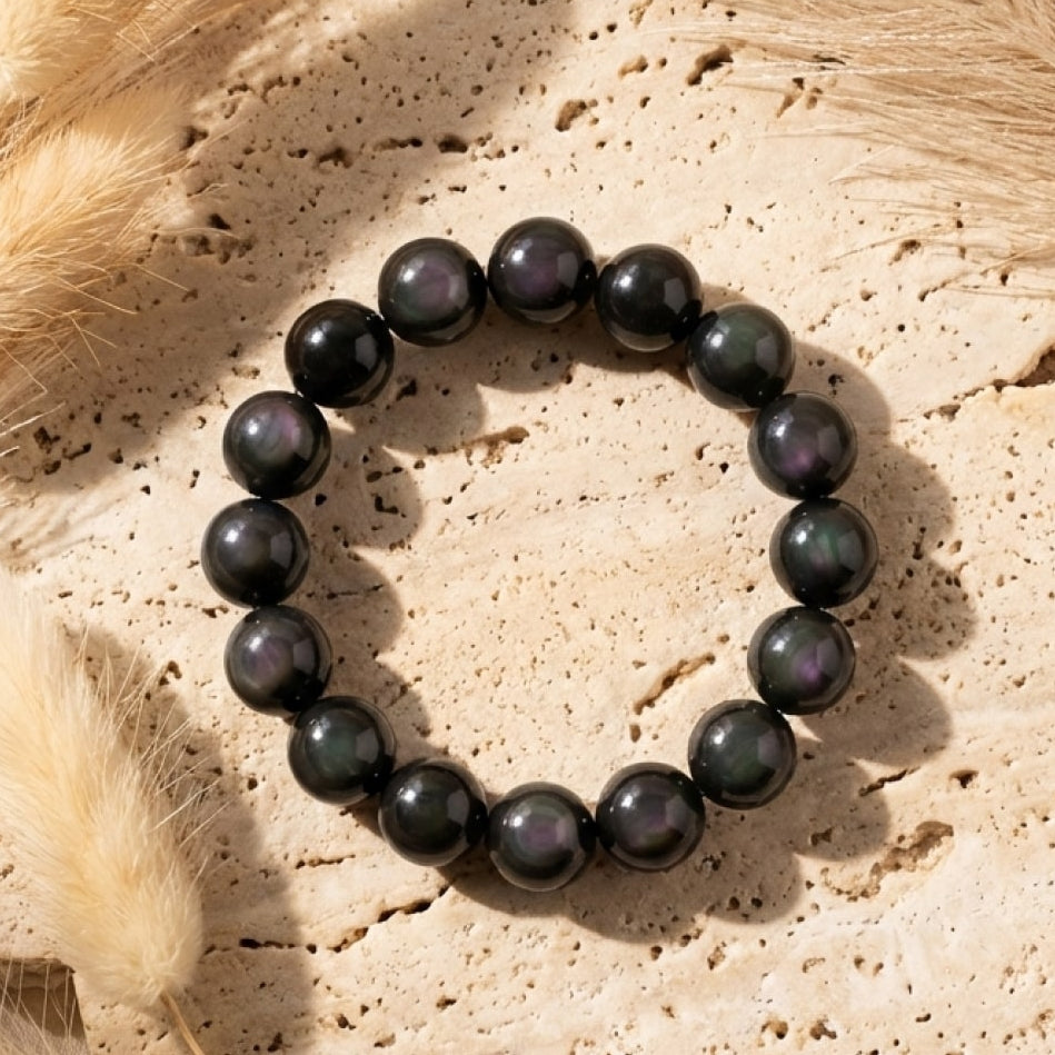 ATELIER-TIBET – Bracelet Guidance en Obsidienne Œil Céleste