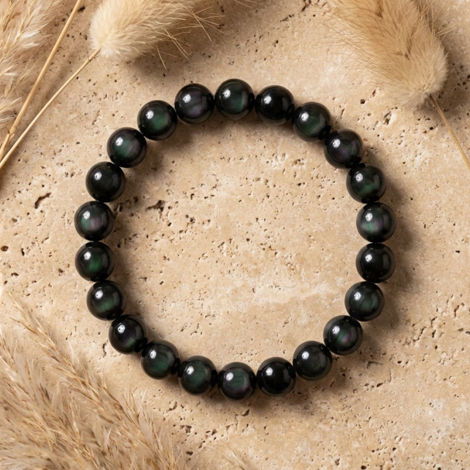 ATELIER-TIBET – Bracelet Guidance en Obsidienne Œil Céleste