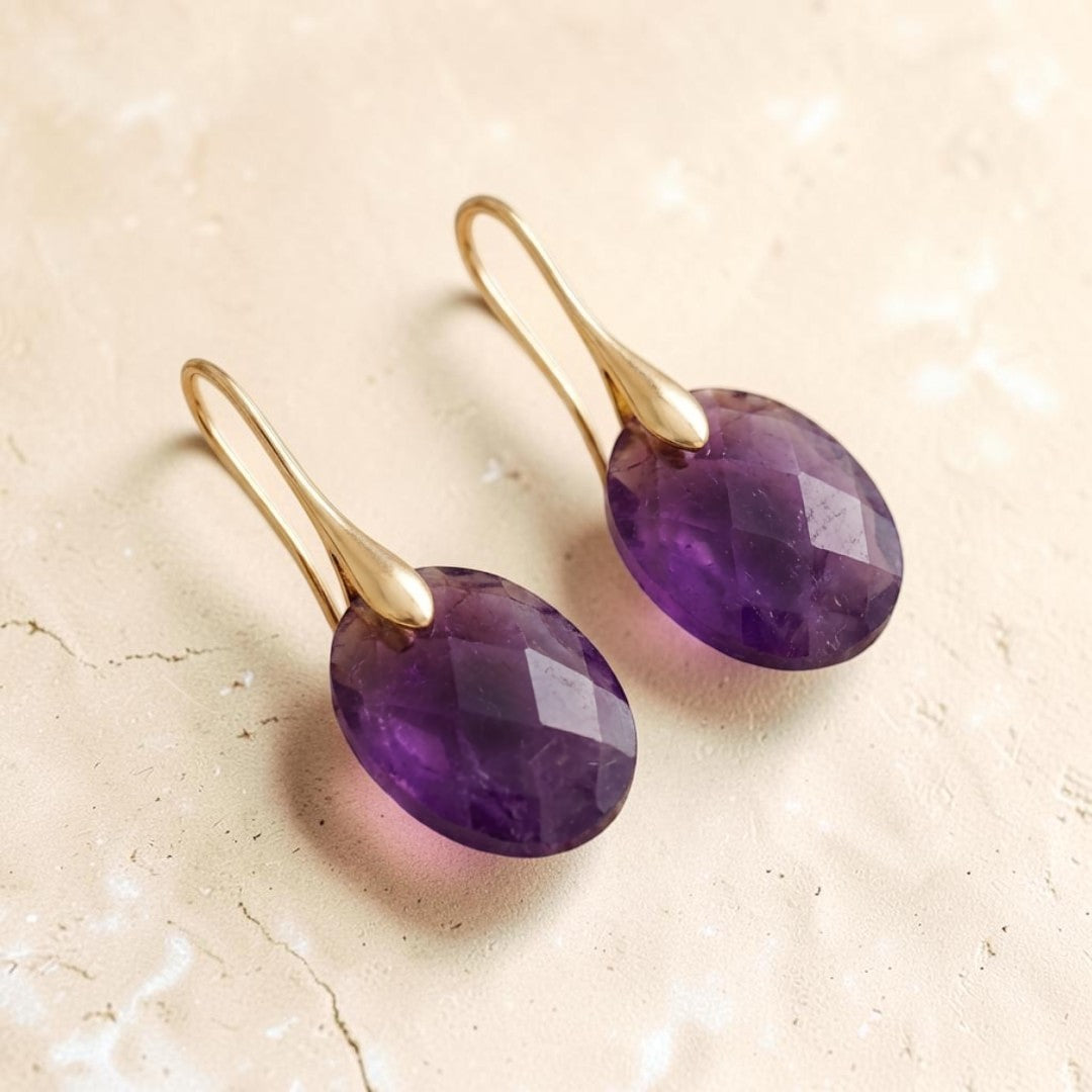 ATELIER-TIBET – Boucles d’Oreilles Elova en Pierre Naturelle