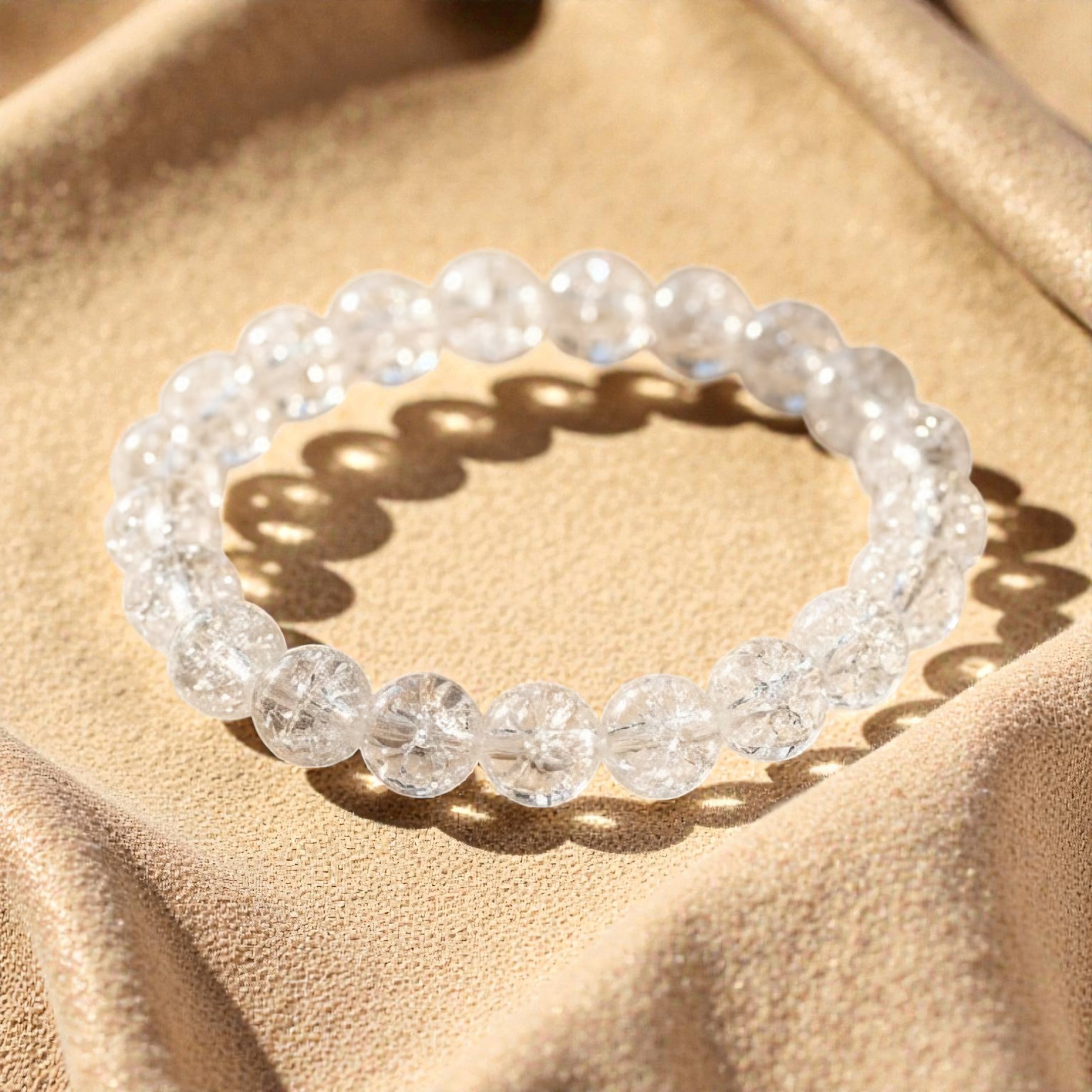 ATELIER-TIBET – Bracelet Esprit Léger en Cristal de Roche Craquelé