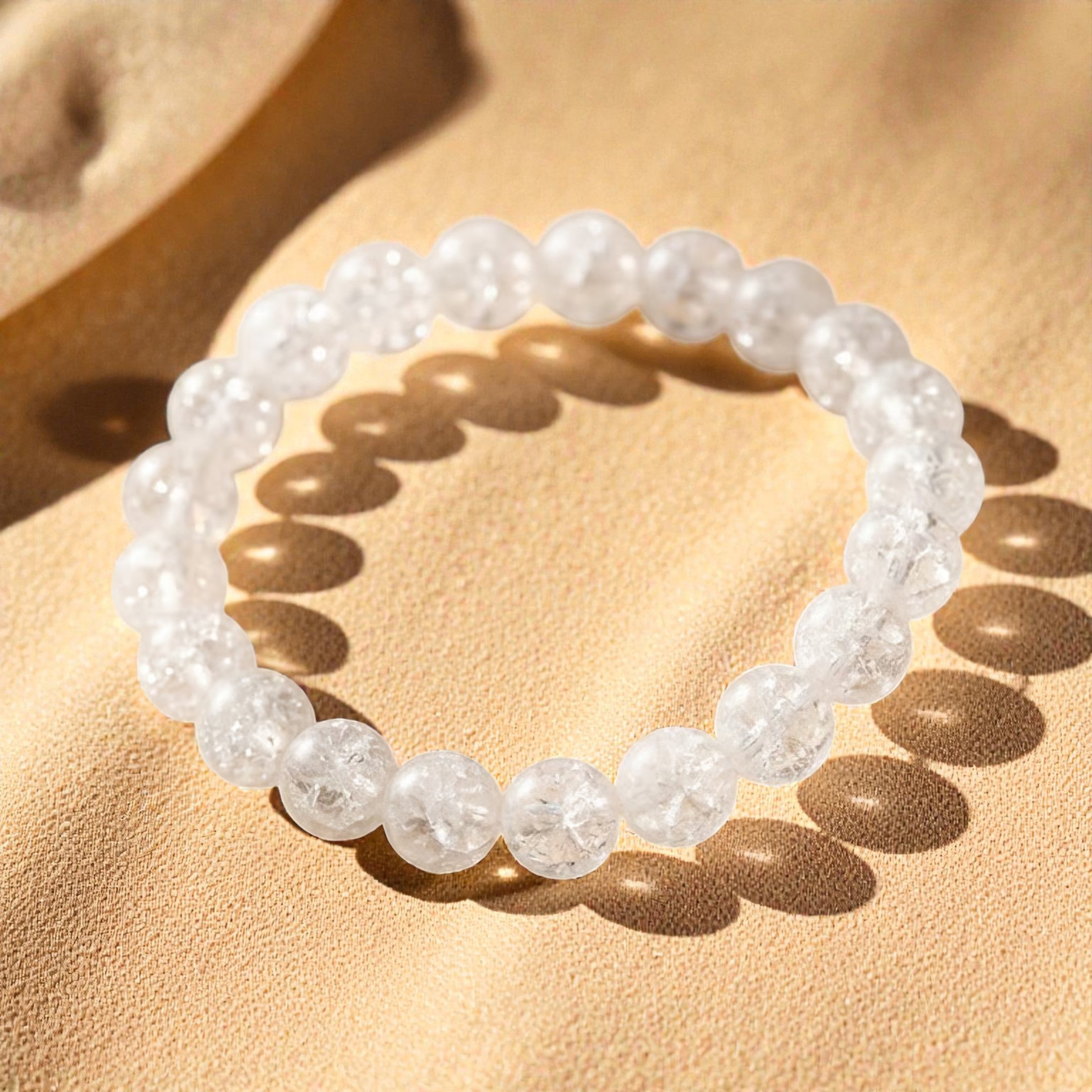 ATELIER-TIBET – Bracelet Esprit Léger en Cristal de Roche Craquelé