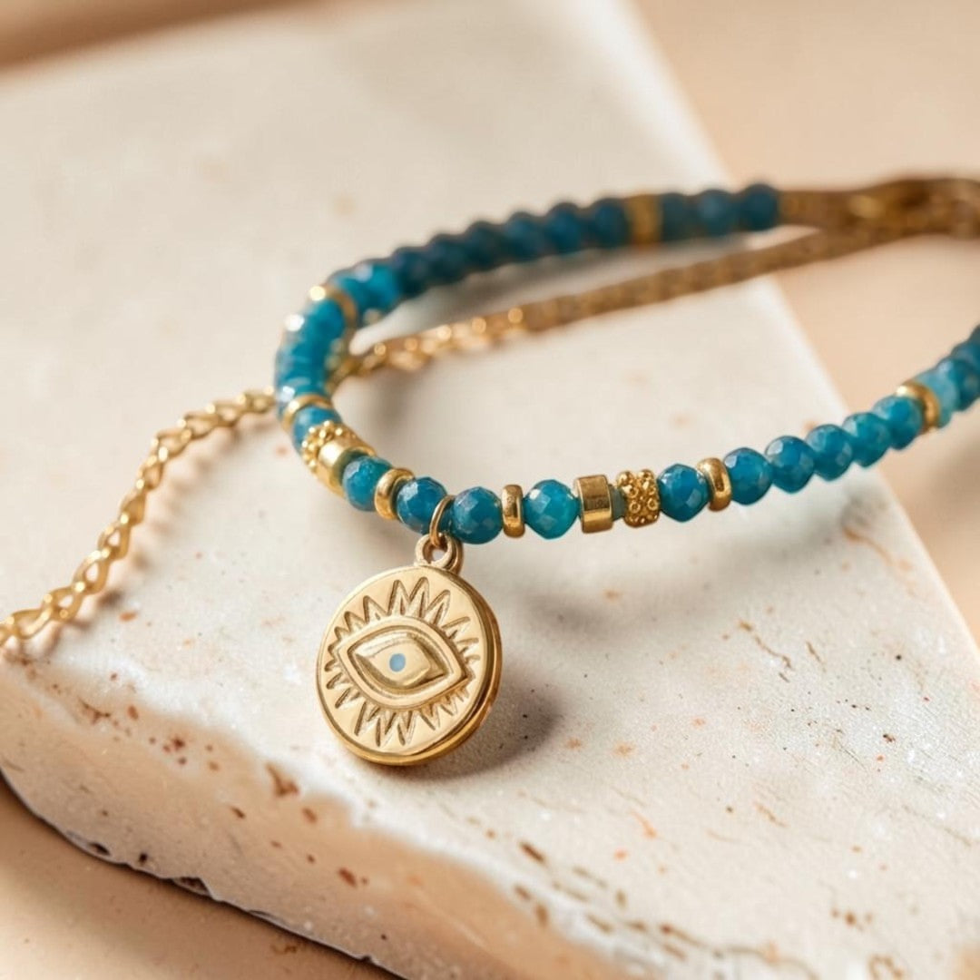 ATELIER-TIBET – Collier Esprit Libre en Apatite