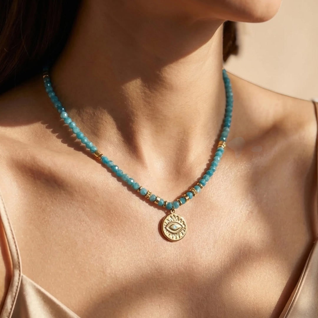ATELIER-TIBET – Collier Esprit Libre en Apatite