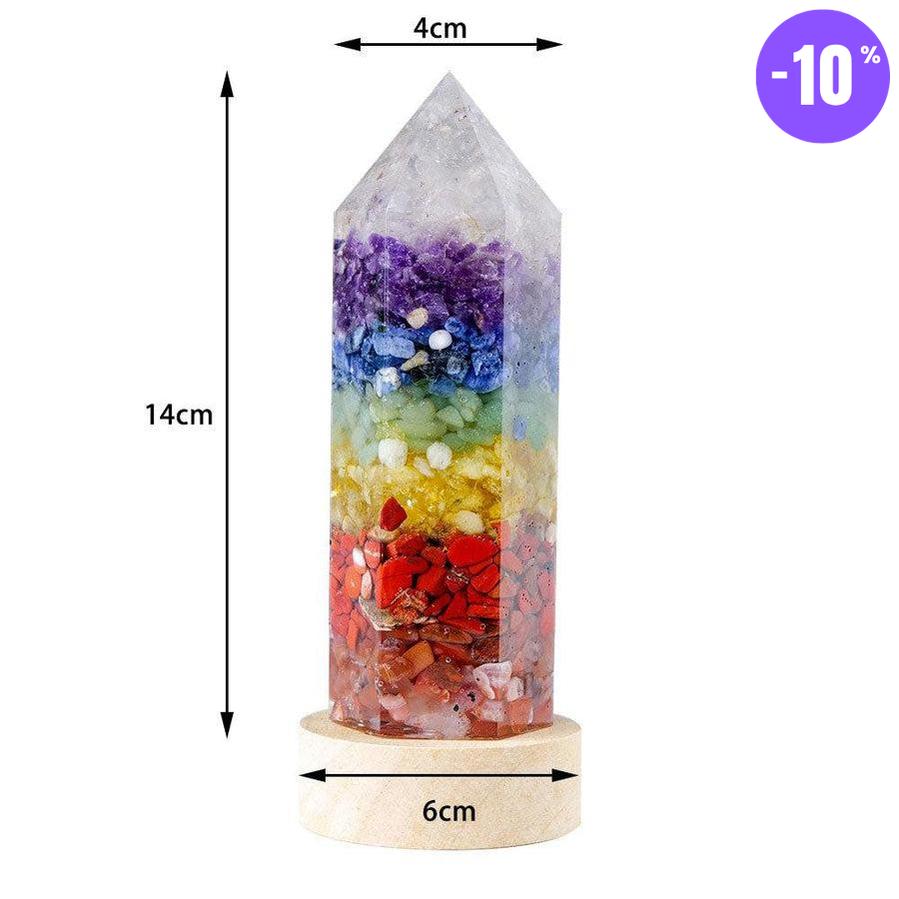 ATELIER-TIBET Lampe 7 chakras en Orgonite