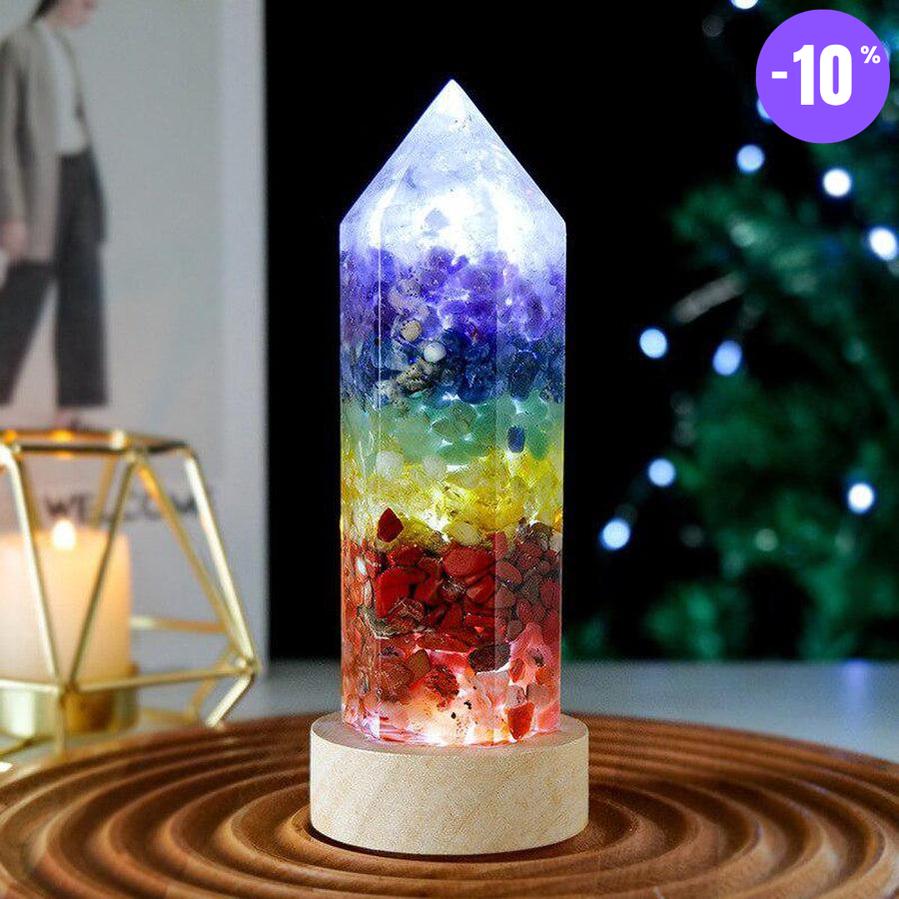 ATELIER-TIBET Lampe 7 chakras en Orgonite