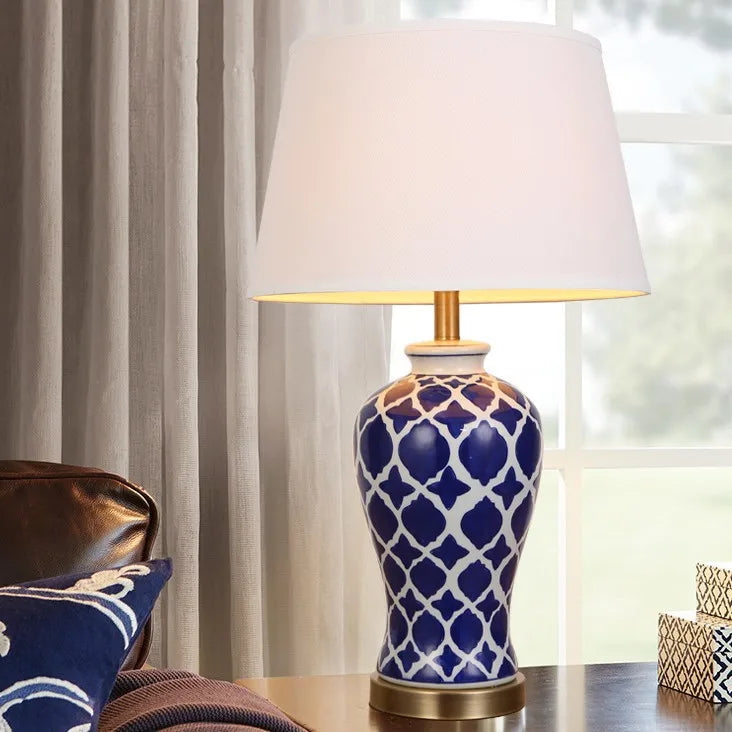 ATELIER-TIBET – Lampe Japonaise Bleue Rétro