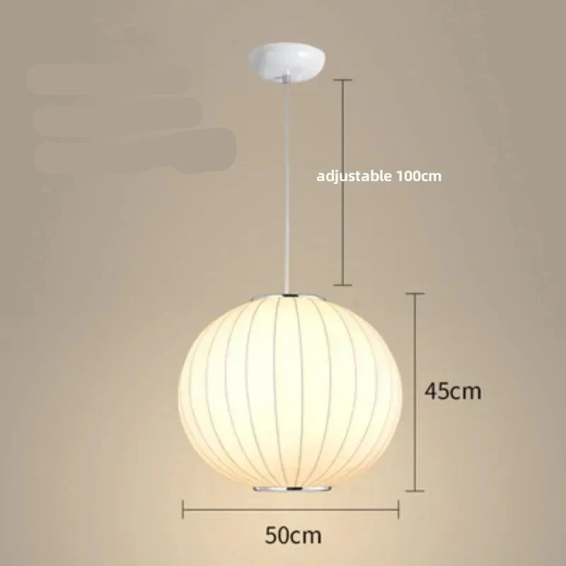 ATELIER-TIBET – Lampe Japonaise Suspendue Ronde en Soie
