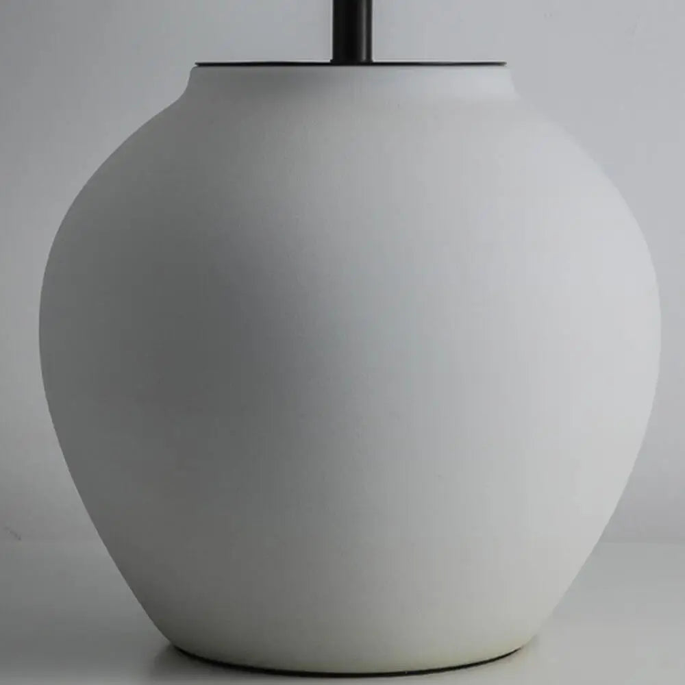 ATELIER-TIBET – Lampe de Table Japonaise en Céramique & Tissu