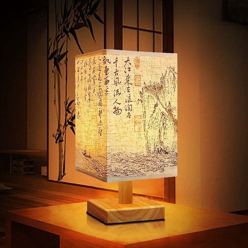 ATELIER-TIBET Lampe de Bureau Calligraphie Chinoise – Lumière Zen & Ambiance Poétique