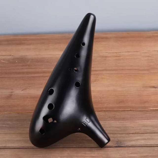 ATELIER-TIBET Ocarina Grave en Céramique – Instrument à Vent, 12 Trous, Tonalité Do