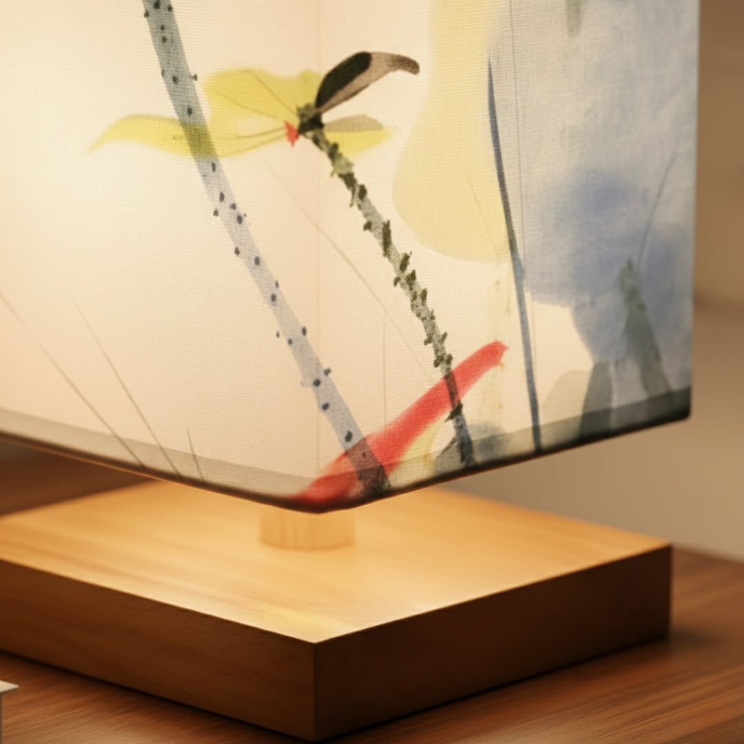 ATELIER-TIBET Lampe de Chevet Japonaise Scandinave – Éclairage Doux & Ambiance Zen pour Chambre et Salon