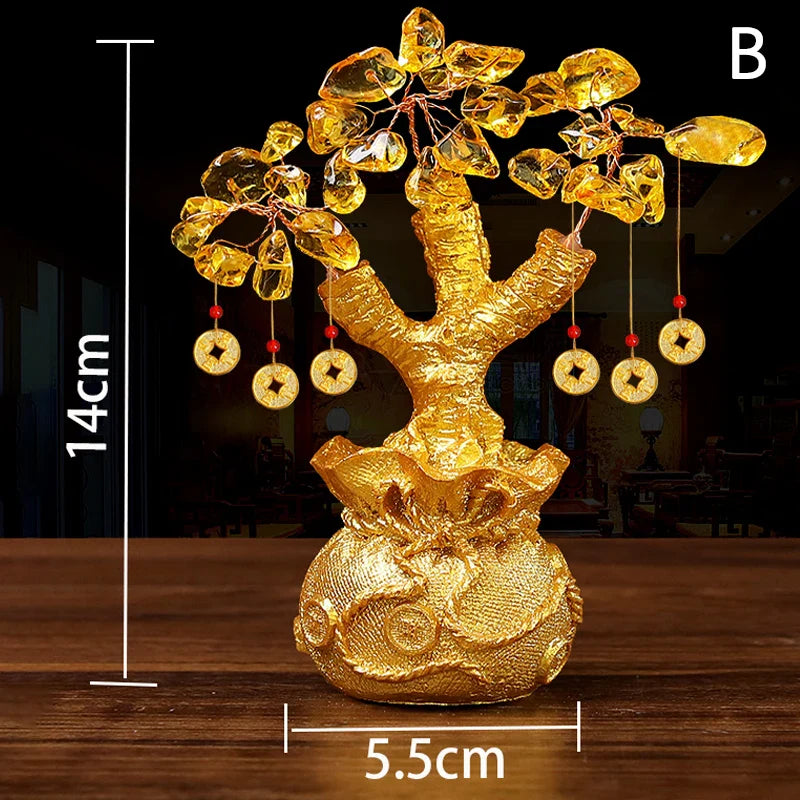 ATELIER-TIBET – Arbre de Vie Feng Shui décoratif en Cristal & Résine