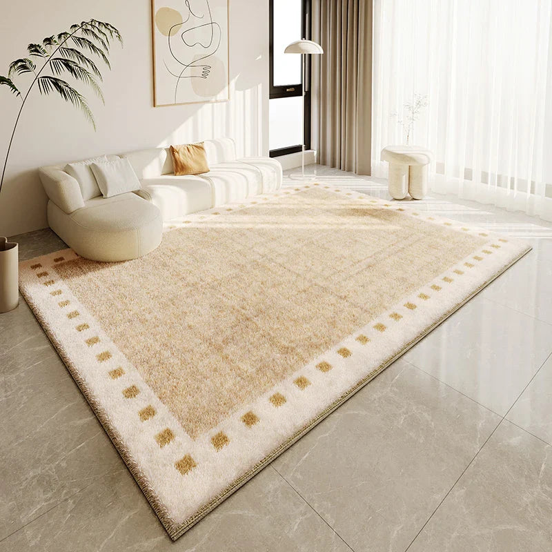 ATELIER-TIBET – Tapis Japonais Wabi Sabi Crème en Peluche Douce