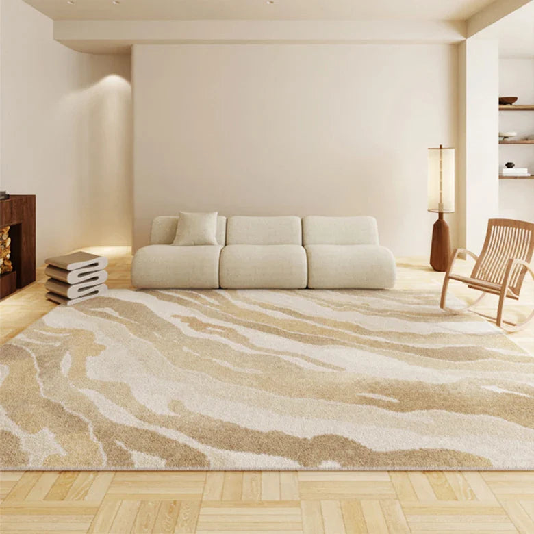 ATELIER-TIBET – Tapis Japonais Marbré Beige Antidérapant