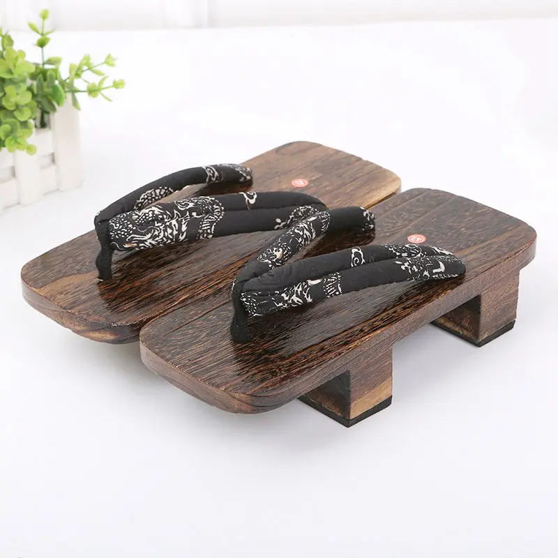 ATELIER-TIBET – Geta Japonaise Style Oriental en Bois & Tissu